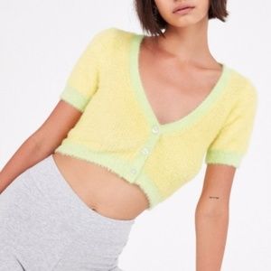 NWT For love and lemons Alanis Cardi Cropped Sweater Top